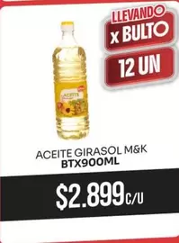 X$ - ACEITE GIRASOL M&K BTX900ML