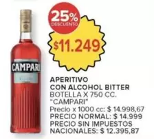 Campari - APERITIVO CON ALCOHOL BITTER