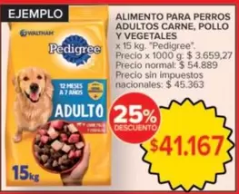 Pedigree - ALIMENTO PARA PERROS ADULTOS CARNE, POLLO Y VEGETALES