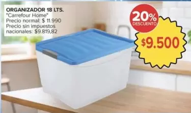 Carrefour home - ORGANIZADOR 18 LTS.