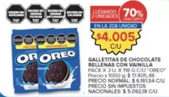 Oreo - GALLETITAS DE CHOCOLATE RELLENAS CON VAINILLA