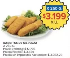 X$ - BARRITAS DE MERLUZA