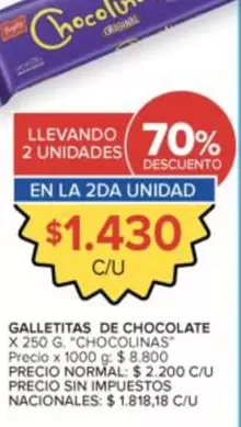 chocolinas - Galletitas de Chocolate