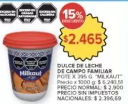 Milkaut - DULCE DE LECHE DE CAMPO