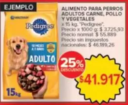 Pedigree - ALIMENTO PARA PERROS ADULTOS CARNE, POLLO Y VEGETALES