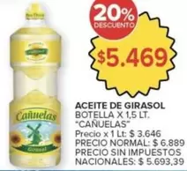 cañuelas - ACEITE DE GIRASOL