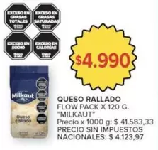 Milkaut - QUESO RALLADO FLOW PACK