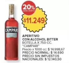 Campari - APERITIVO CON ALCOHOL BITTER