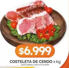 X$ - COSTELETA DE CERDO