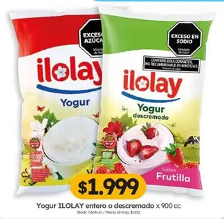 Ilolay - Yogur entero o descremado