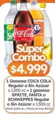Coca cola - Gaseosa COCA COLA, SPRITE, FANTA o SCHWEPPES
