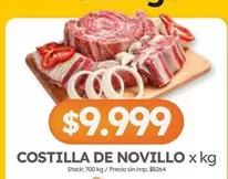 X$ - COSTILLA DE NOVILLO