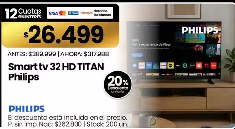 Philips - Smart tv 32 HD TITAN