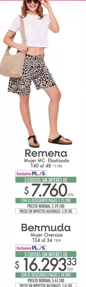 Remera Mujer MC Escotada T40 al 48