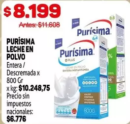 Purísima - LECHE EN POLVO Entera / Descremada