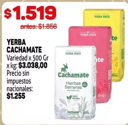 Cachamate - Yerba Hierbas Serranas
