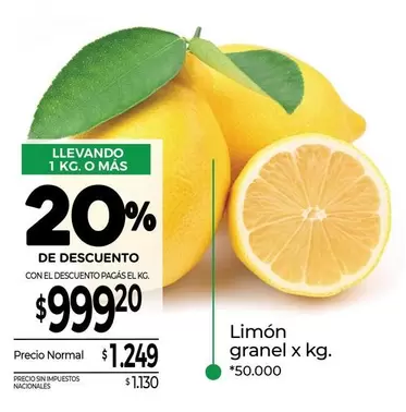 X$ - Limón granel