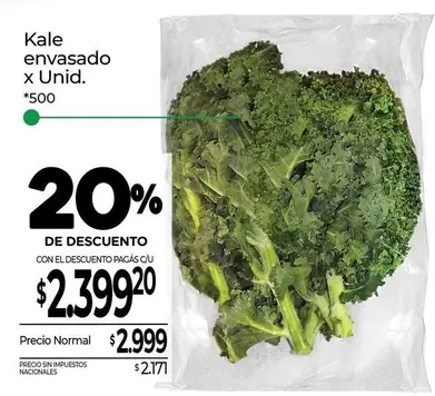 X$ - Kale envasado x Unid.
