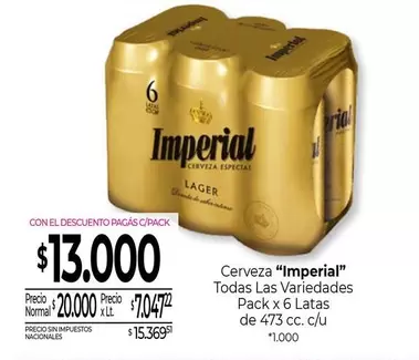 Imperial - Cerveza Especial Lager