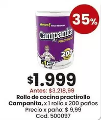 Campanita - Rollo de cocina practirollo