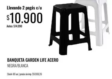 Garden Life - BANQUETA GARDEN LIFE ACERO