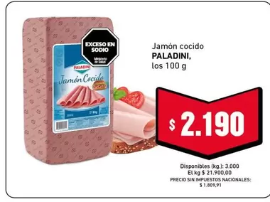 Paladini - Jamón cocido