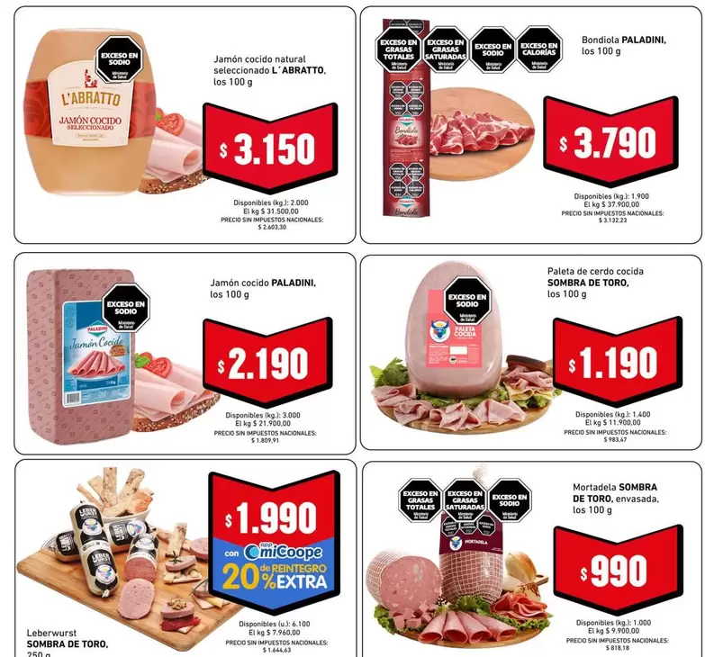 Paladini - Jamón cocido natural seleccionado