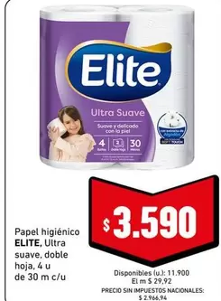 Elite - Papel higi00enico, Ultra suave, doble hoja