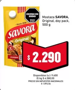 Savora - Mostaza Original