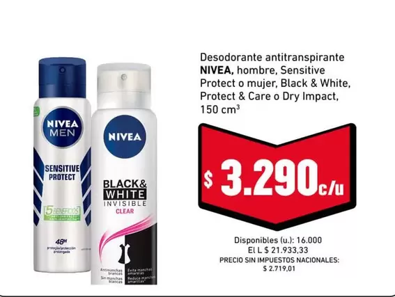 Nivea - Desodorante antitranspirante