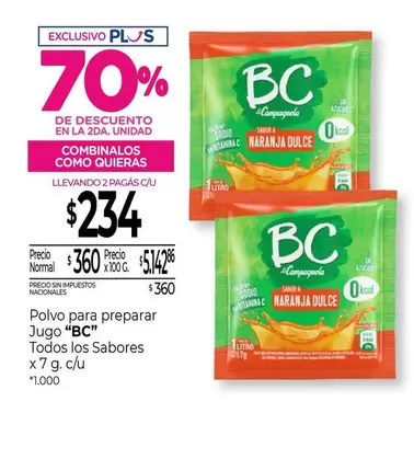 BC - Polvo para preparar Jugo
