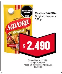 Savora - Mostaza Original
