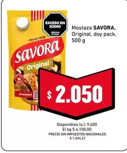Savora - Mostaza Original, doy pack