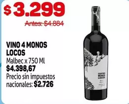 Malbec - VINO 4 MONOS LOCOS