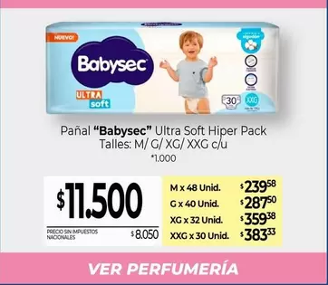 Babysec - Pañal Ultra Soft Hiper Pack