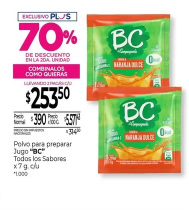 BC - Polvo para preparar Jugo