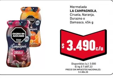 La Campagnola - Mermelada LA CAMPAGNOLA