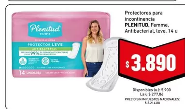 Plenitud - Protectores para incontinencia