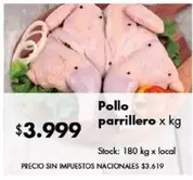X$ - Pollo parrillerro