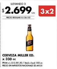 Miller - CERVEZA ED. x 330 cc