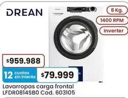 Drean - Lavarropas carga frontal LFDR0814SB0