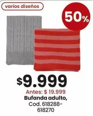 Bufanda adulto, Cod. 618288-618270
