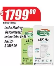 Manfrey - Leche Descremada/entero Tetra LV