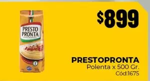 Presto Pronta - PRESTOPRONTA Polenta x 500 Gr. Cód:1675