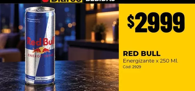 Red Bull - Energizante x 250 Ml. Cód: 2929