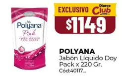 Polyana - Jabón Líquido Doy Pack x 220 Gr. Cód:40117