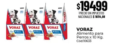 Voraz - Alimento para Perros x 10 Kg. Cód:10633