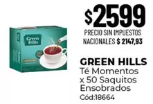 Green Hills - T
uevo Momentos x 50 Saquitos Ensobrados C
uevo:18664