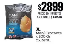 JL - Maní Crocante x 500 Gr.