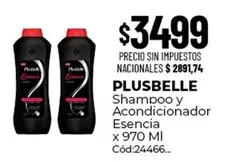 Plusbelle - Shampoo y Acondicionador Esencia x 970 MI Cód:24466